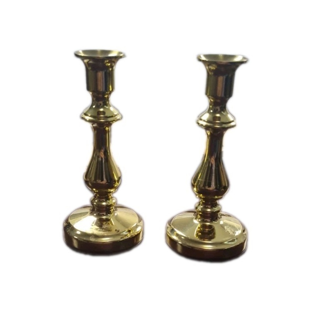 Baldwin A Pair of 4" Brass Candlesticks
